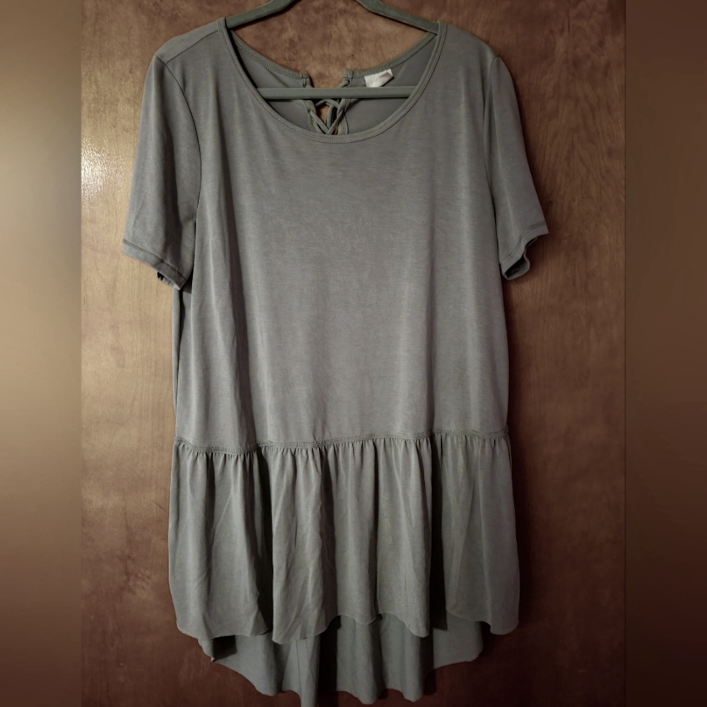 Mote Gray Short Sleeved Swing Shirt Size XL